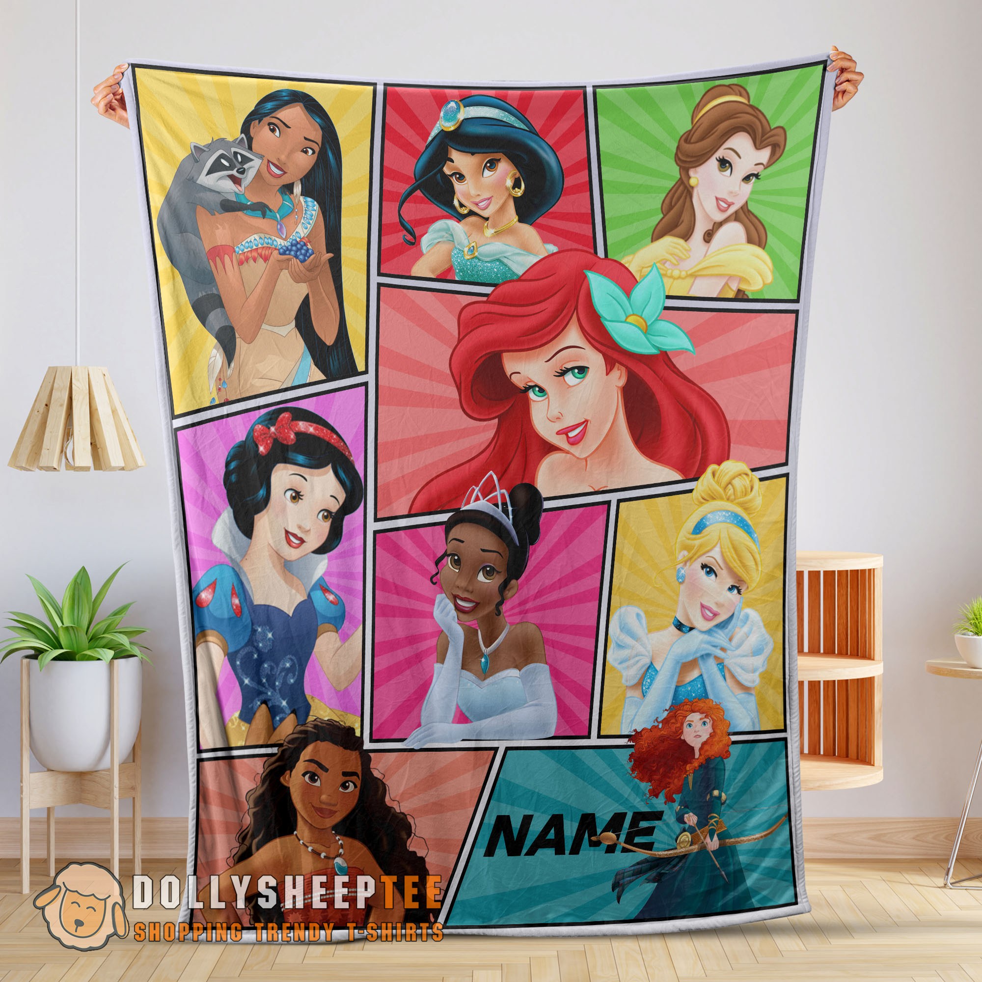 Official Top Personalized Disney Princess Blanket Fleece Customized Blanket