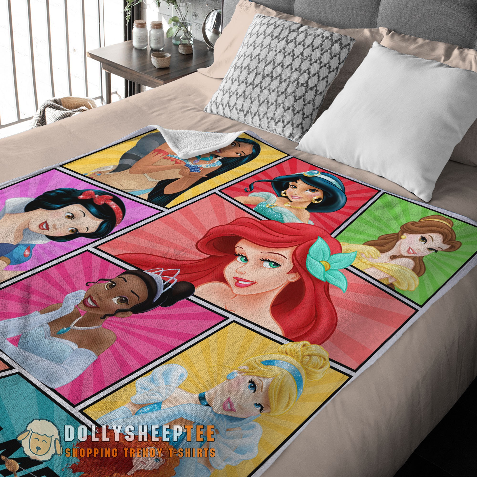 Official Top Personalized Disney Princess Blanket Fleece Customized Blanket - Image 3