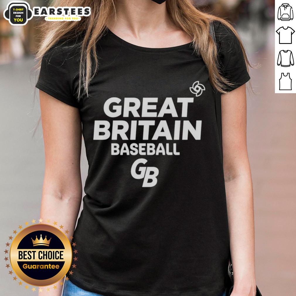 Good Great Great Britain National Baseball Team Logo T-Shirt - Image 3