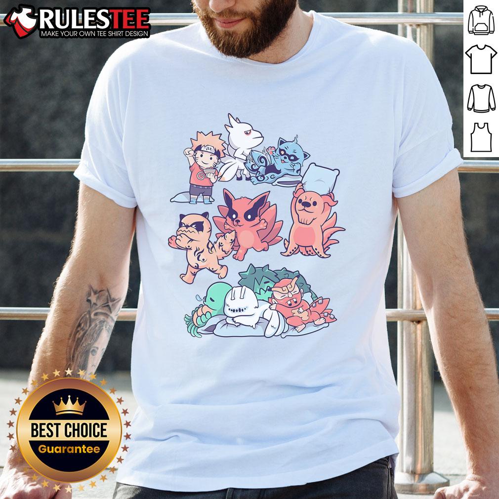 Cute Naruto Beasts Sleepover T-Shirt