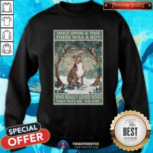 Alternative view of Nice Staffordshire Terrier Once Upon A Time Boy Vertical Poster Shirt