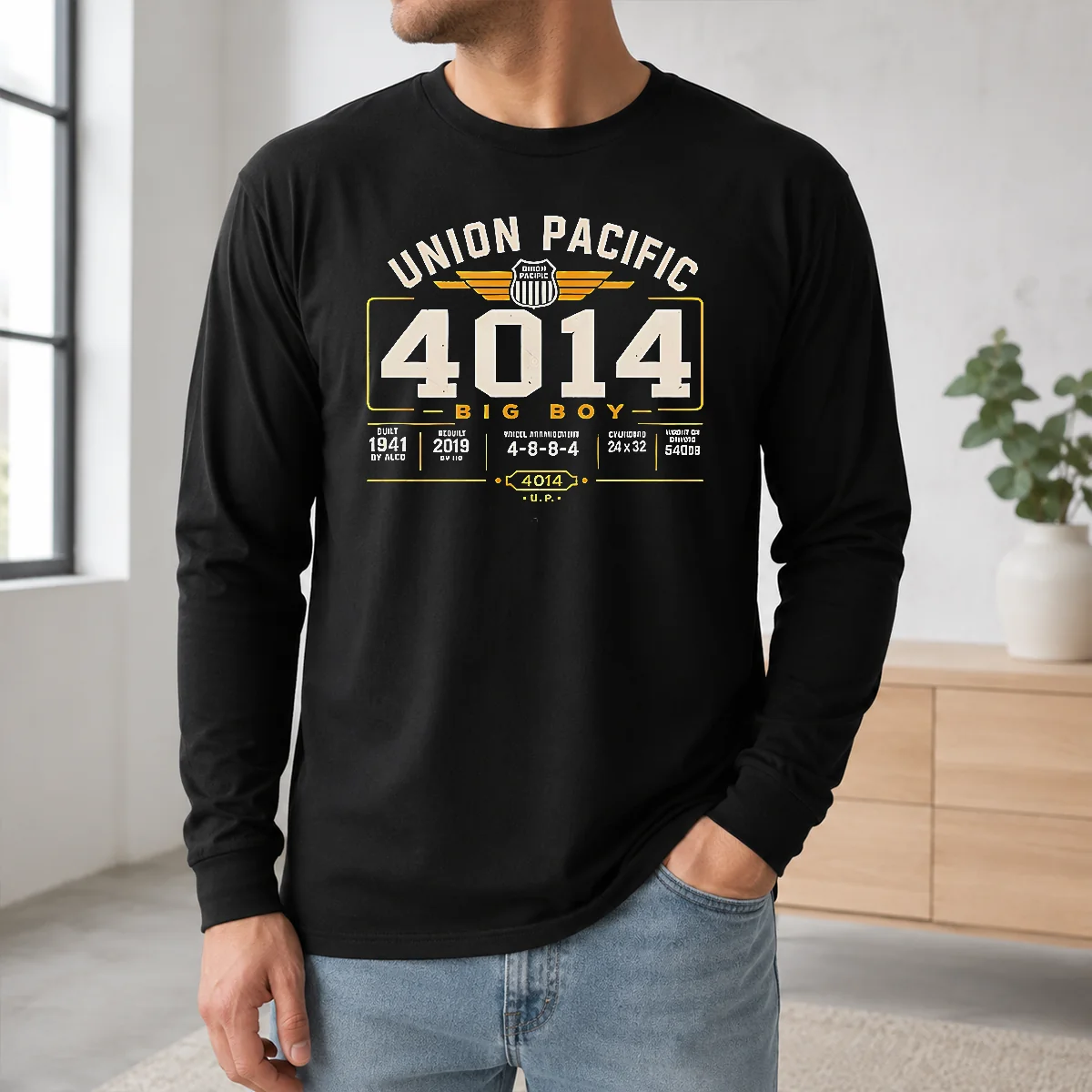Official Union Pacific 4014 Big Boy Locomotive 4 8 8 4 Train Shirt - Image 5