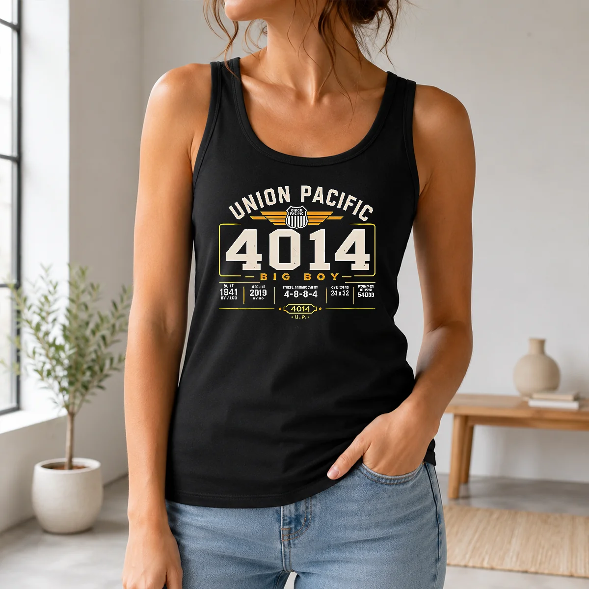 Official Union Pacific 4014 Big Boy Locomotive 4 8 8 4 Train Shirt - Image 3