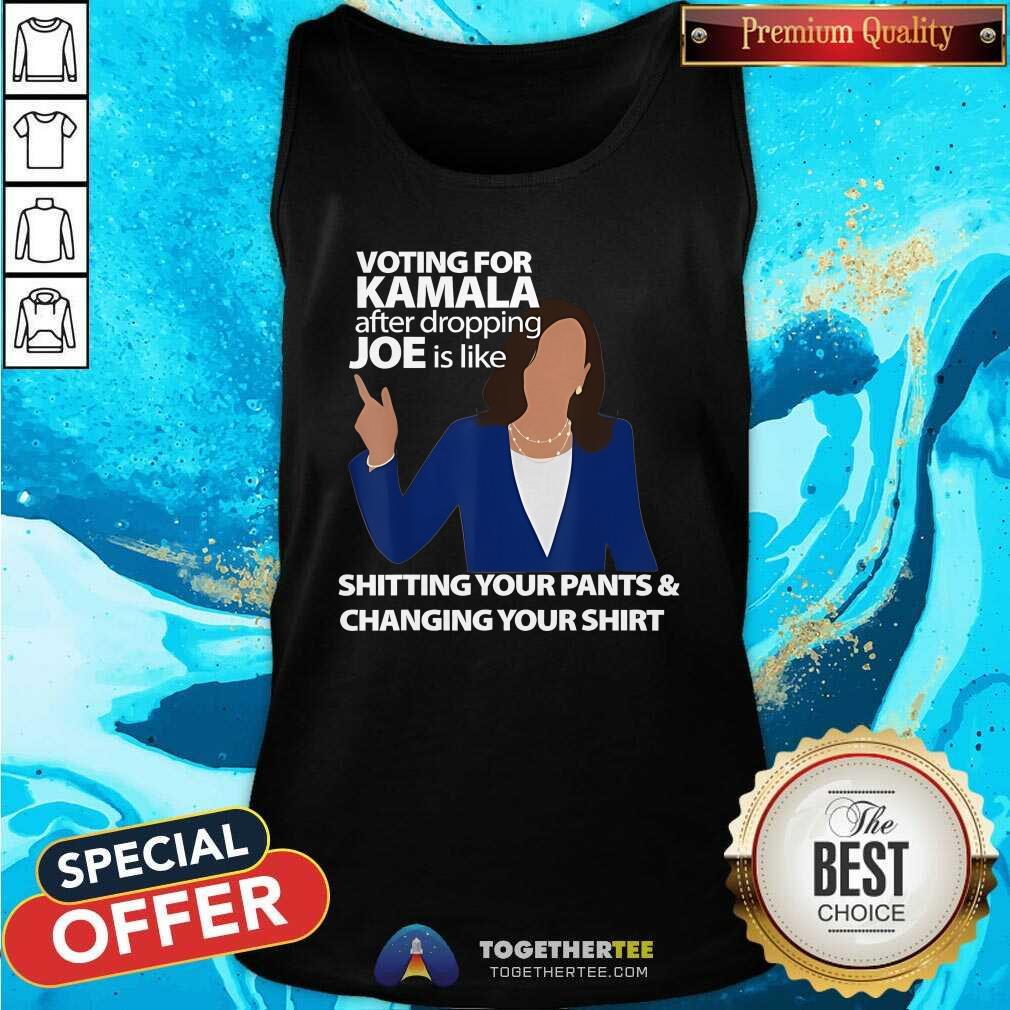 Pretty Kamala Harris After Dropping Joe Is Like Shitting T-Shirt - Image 3