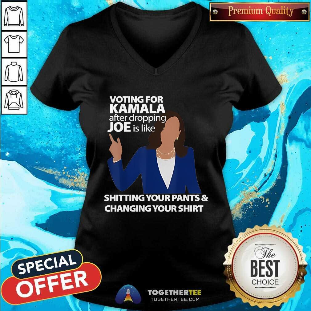 Pretty Kamala Harris After Dropping Joe Is Like Shitting T-Shirt - Image 2