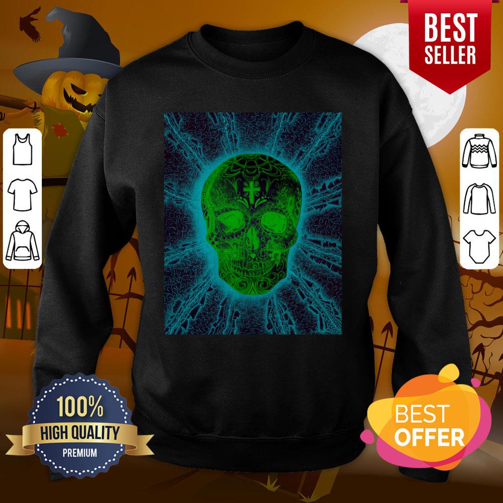 Four Fifths Sugar Skull Day Of The Dead Shirt - Image 4