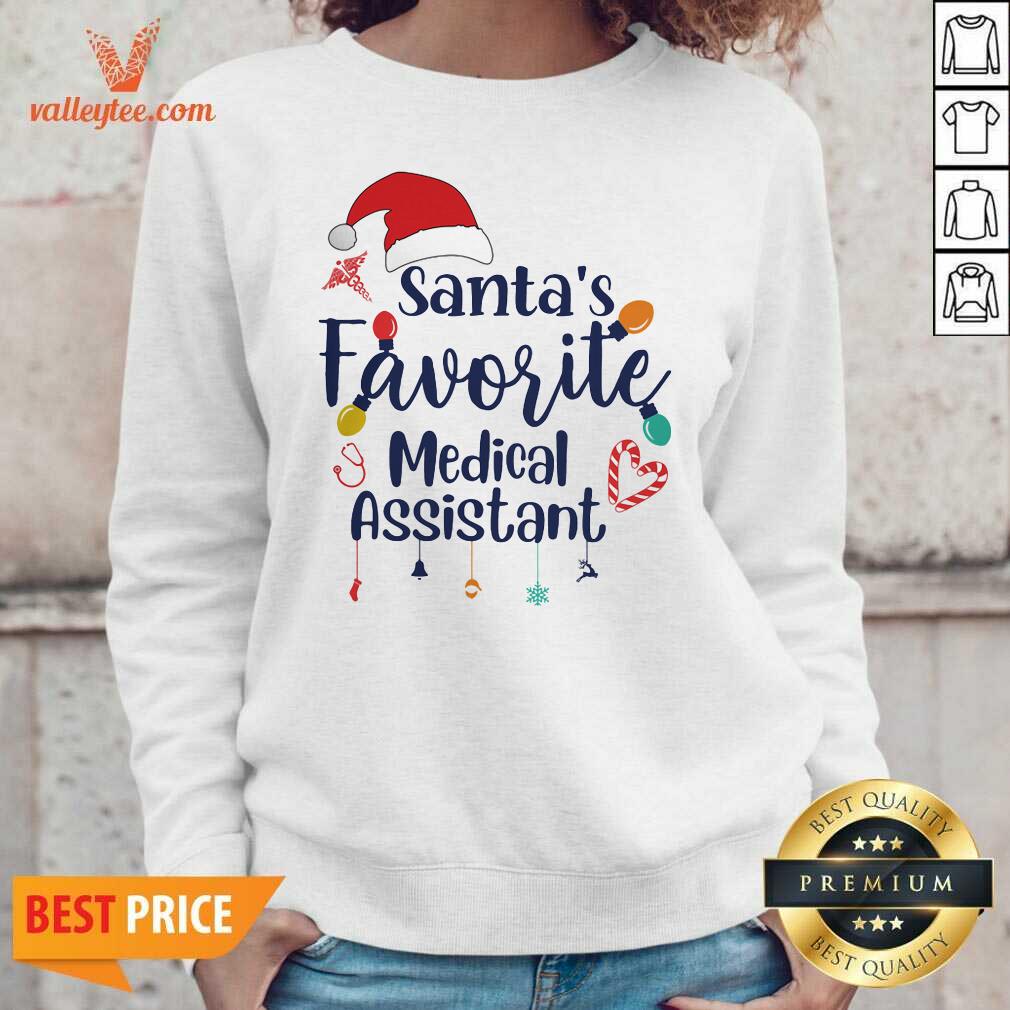 Fantastic Santa’s Favorite Medical Assistant Merru Christmas Shirt - Image 2