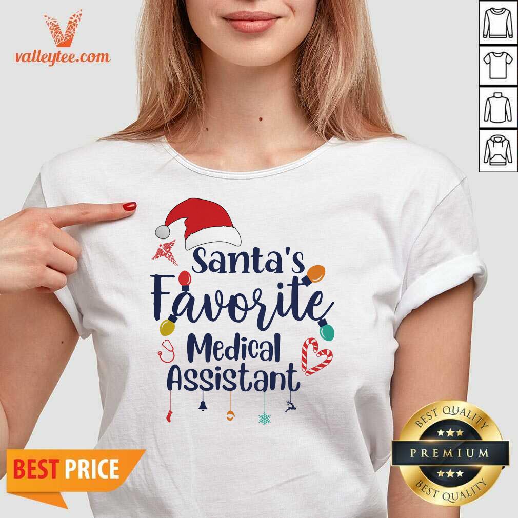Fantastic Santa’s Favorite Medical Assistant Merru Christmas Shirt - Image 4