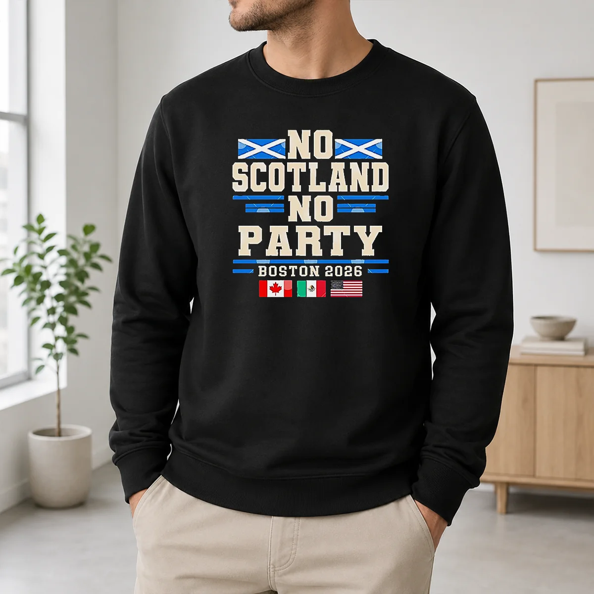 Funny The Tartan Army No Scotland No Party Canada Mexico USA Flags Shirt - Image 6