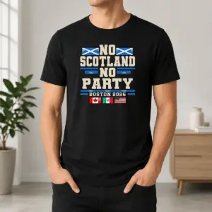 Funny The Tartan Army No Scotland No Party Canada Mexico USA Flags Shirt