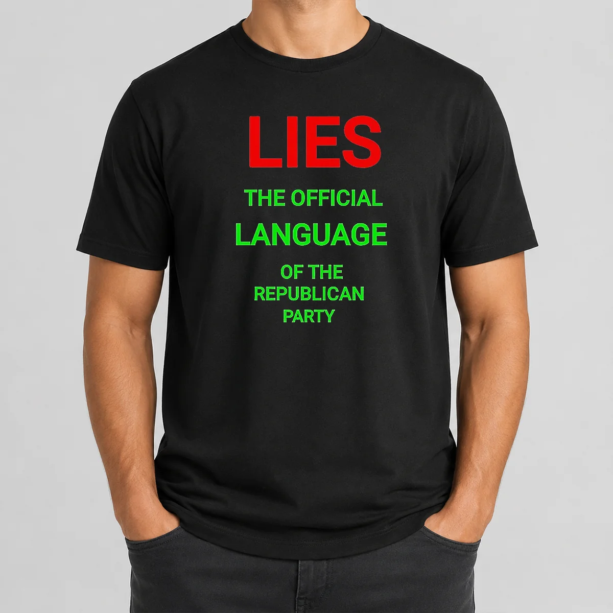 Original Lies The Official Language Of The Republican Party Shirt
