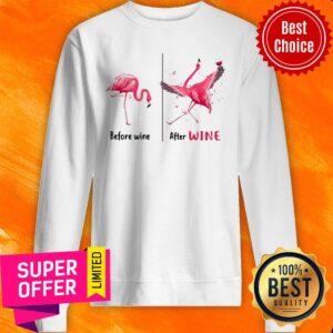 Alternative view of Funny Flamingo Wine Before Wine Shirt