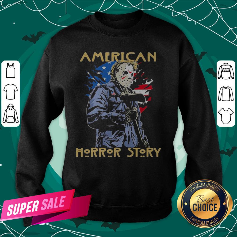 Halloween Jason Voorhees American Horror Story American Flag Independence Day Shirt - Image 4