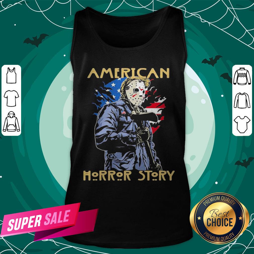 Halloween Jason Voorhees American Horror Story American Flag Independence Day Shirt - Image 3