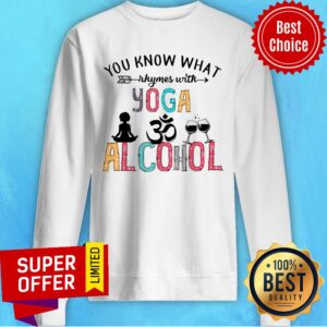 Alternative view of You Know What Rhumes With Yoga Alcohol Shirt