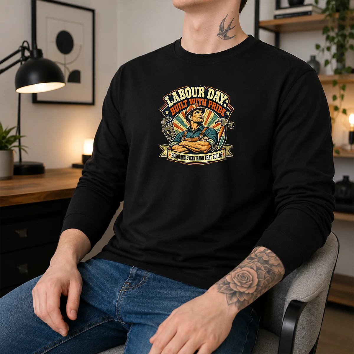 Funny Retro Labour Day Celebration Pride Worker Shirt - Image 6