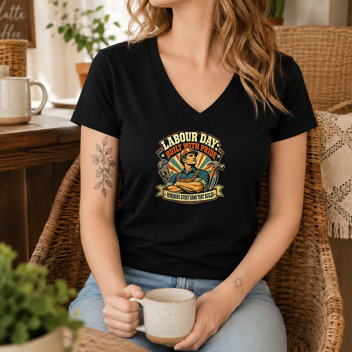 Funny Retro Labour Day Celebration Pride Worker Shirt - Image 2