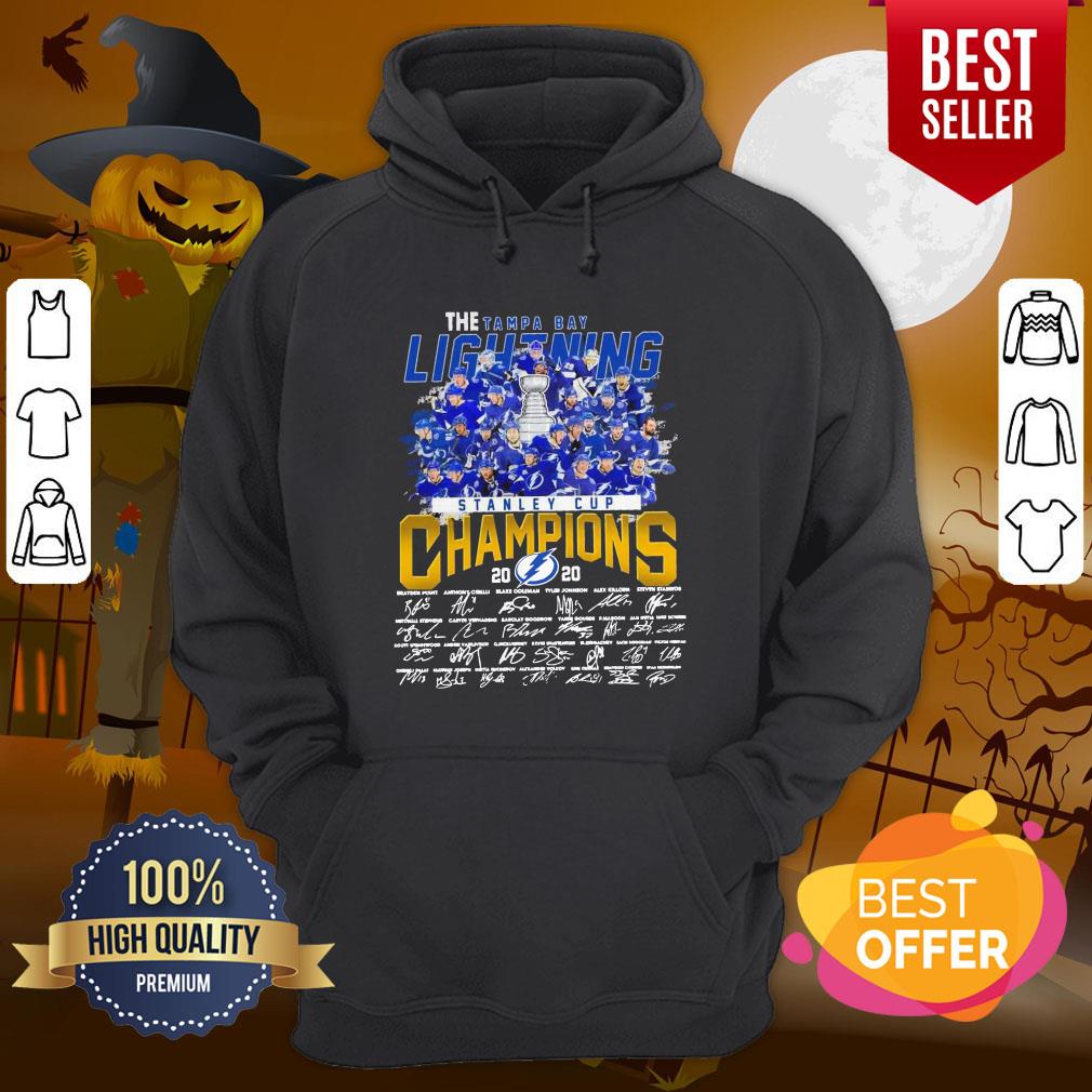 Pro The Tampa Bay Lightning Stanley Cup Champions 2020 Signatures Shirt - Image 5