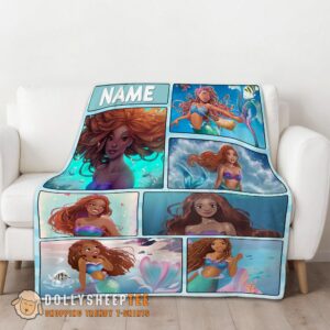 Alternative view of Hot Cute Official The Little Mermaid Ariel Blanket Fleece Customized Blanket