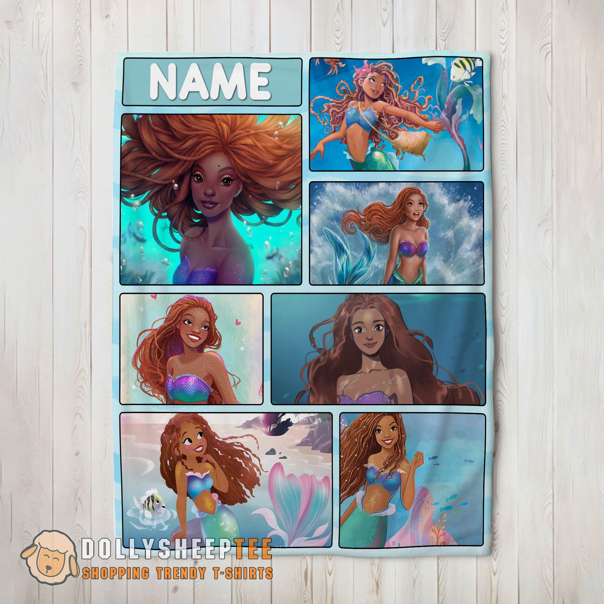 Hot Cute Official The Little Mermaid Ariel Blanket Fleece Customized Blanket