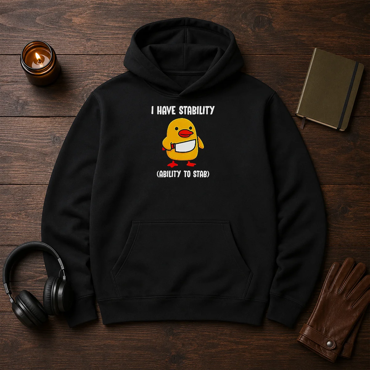 Official I Have Stability Ability To Stab Cute Duck With Knife Shirt - Image 5