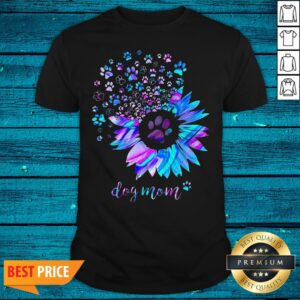 Premium Sunflower And Paw Dog Mom Shirt