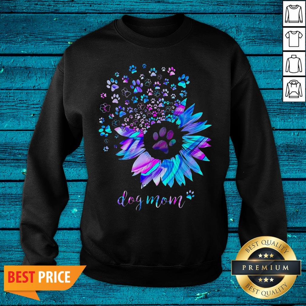 Premium Sunflower And Paw Dog Mom Shirt - Image 2