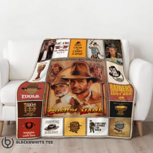 Alternative view of Perfect Indiana Jones Raiders Of The Lost Ark Adventure Blanket Fleece Customized Blanket