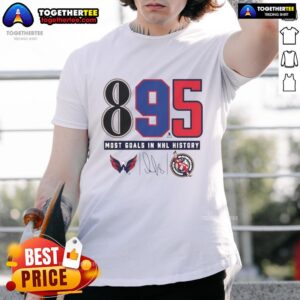 Top Alexander Ovechkin Washington Capitals 895 most Goals In NHL History Signature T-Shirt