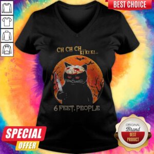 Alternative view of Jason Voorhees Cat Ch Ch Ch Ki Ki Ki 6 Feet People Halloween Shirt