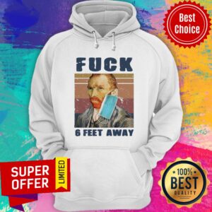 Alternative view of Van Gogh Face Mask Fuck 6 Feet Away Vintage Shirt