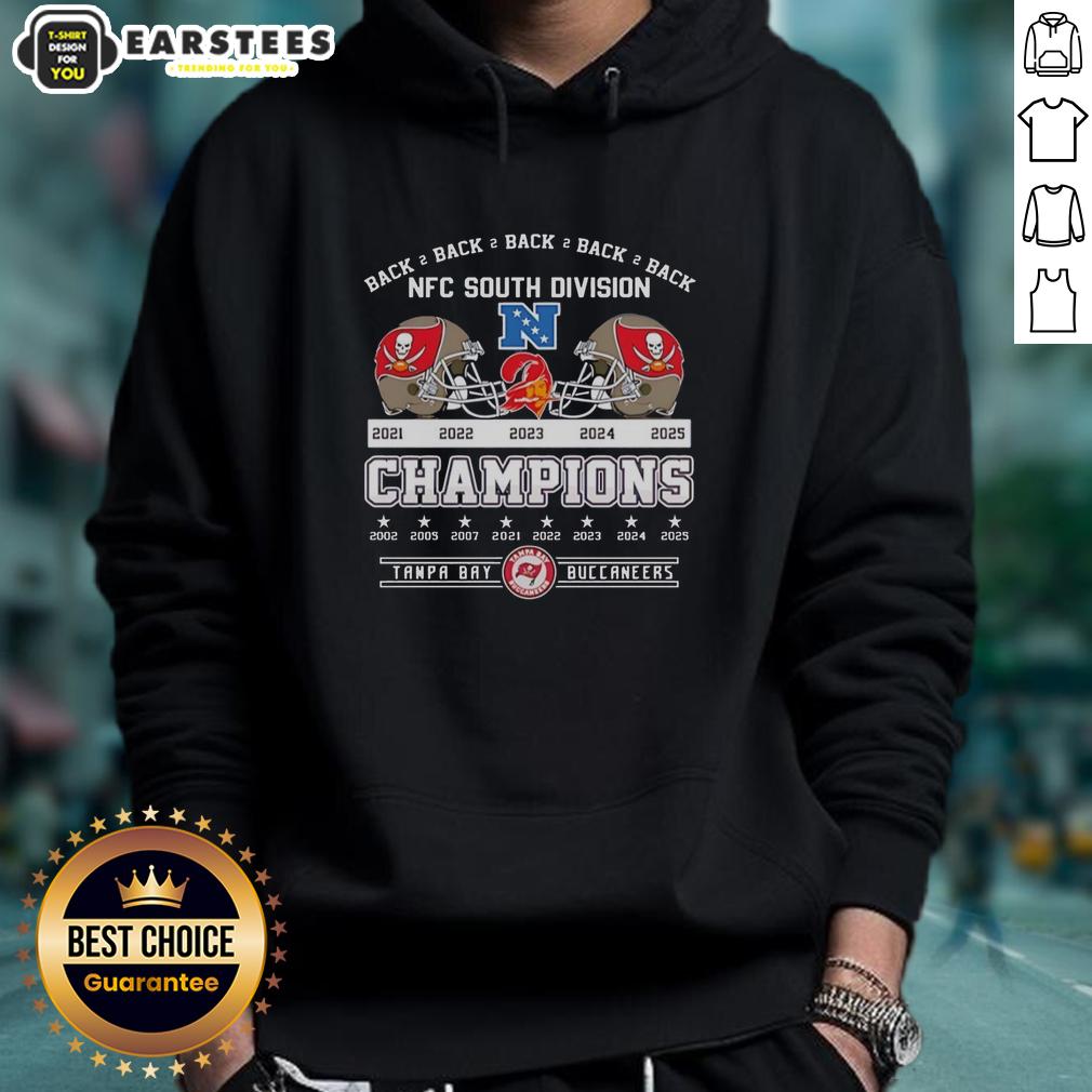 Awesome Tampa Bay Buccaneers Football Champions Nfc South Division 2025 Back 2 Back T-Shirt - Image 2