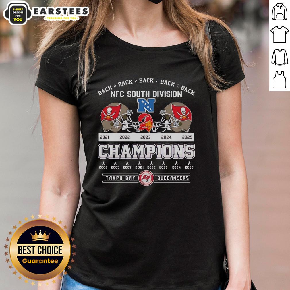 Awesome Tampa Bay Buccaneers Football Champions Nfc South Division 2025 Back 2 Back T-Shirt - Image 3