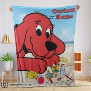 Original Top Clifford's Puppy Days Emily Elizabeth Beach Blanket Fleece Customized Blanket