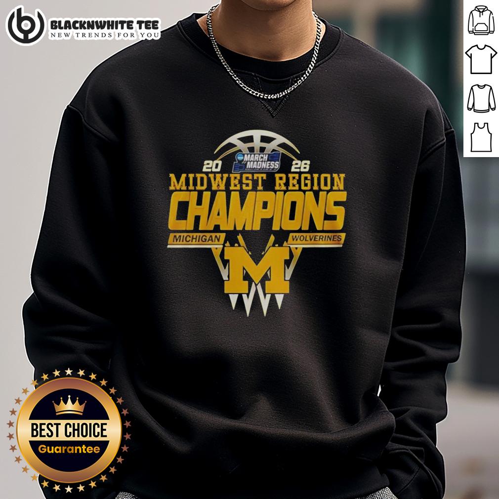 Good Michigan Wolverines Midwest Region Champions 2026 T-Shirt - Image 5