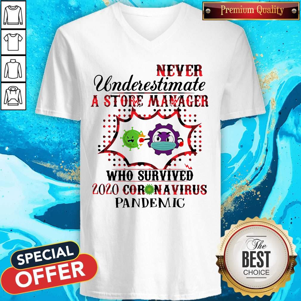 Never Underestimate A Store Manager Who Survived 2020 Coronavirus Pandemic Shirt - Image 2