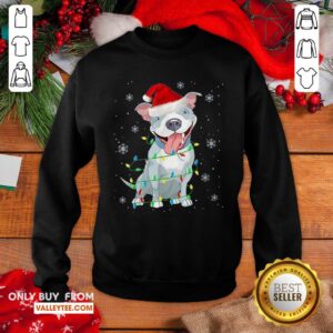 Alternative view of Sweet Pitbull Santa Light Merry Christmas Shirt