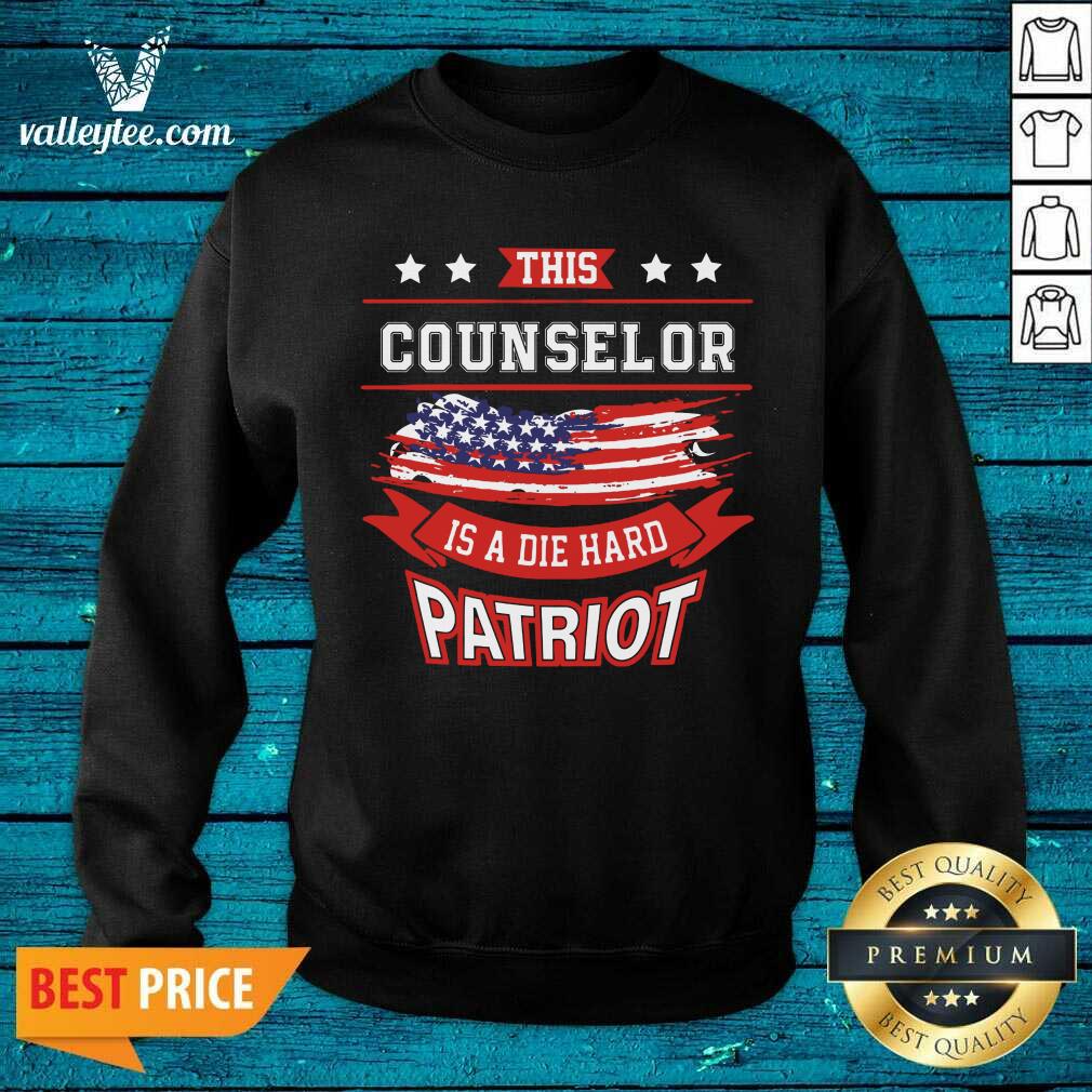 This Counselor Is A Die Hard Patriot American Flag Shirt - Image 3
