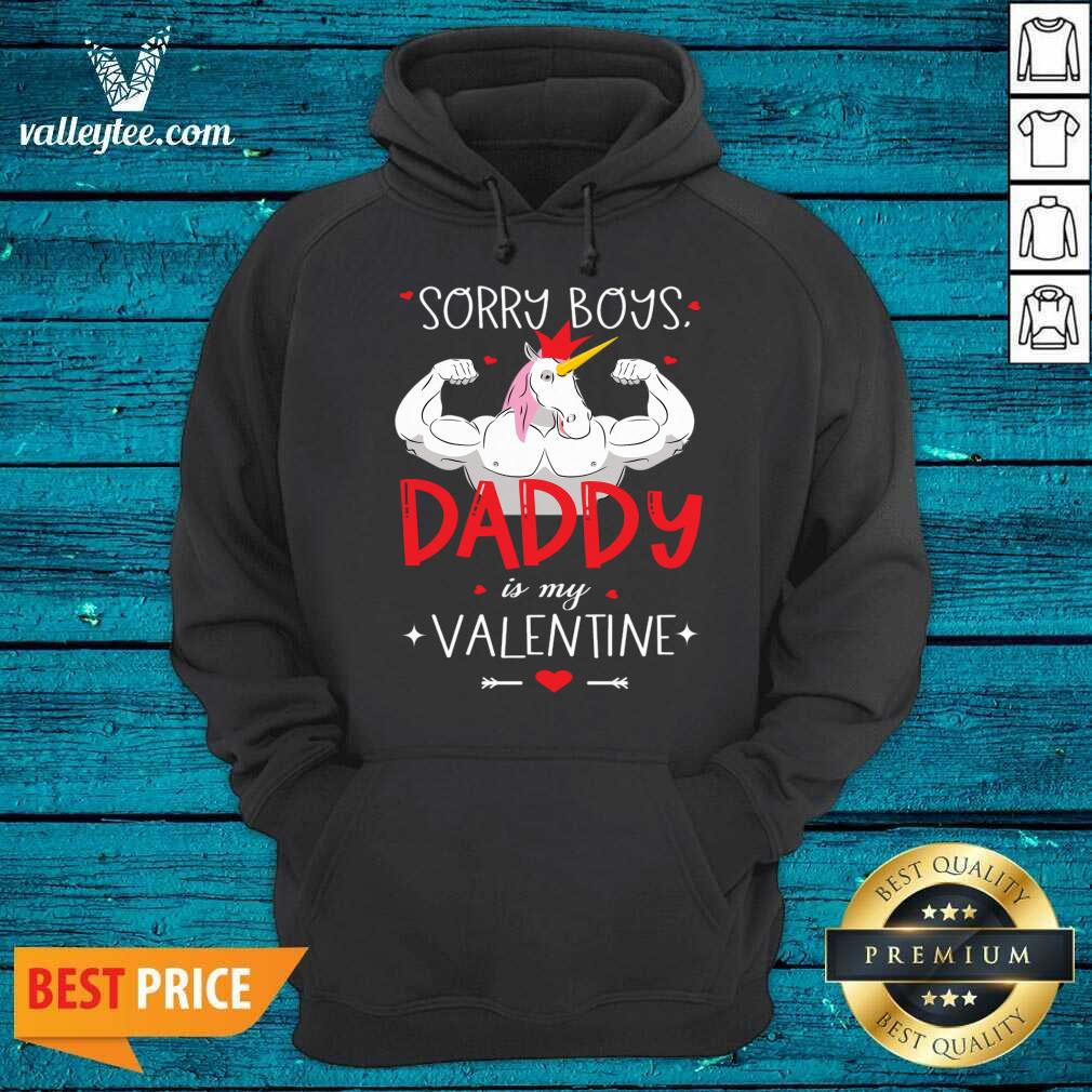 Wicked Sorry Boys Daddy Is My Valentine Unicorn Daddy Valentine Gift Shirt - Image 2