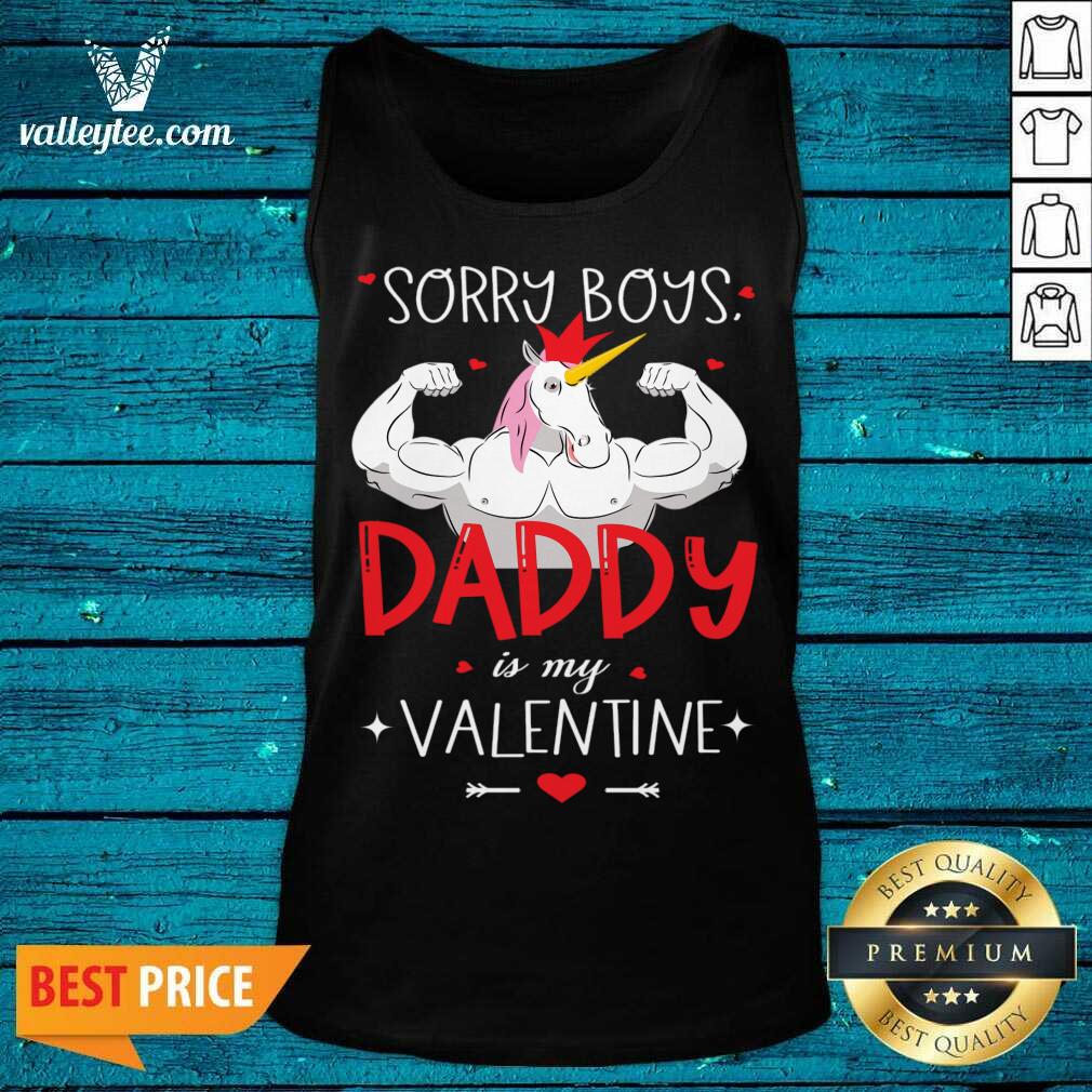 Wicked Sorry Boys Daddy Is My Valentine Unicorn Daddy Valentine Gift Shirt - Image 3