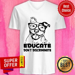 Alternative view of Premium Pitbull Educate Don't Discriminate Shirt