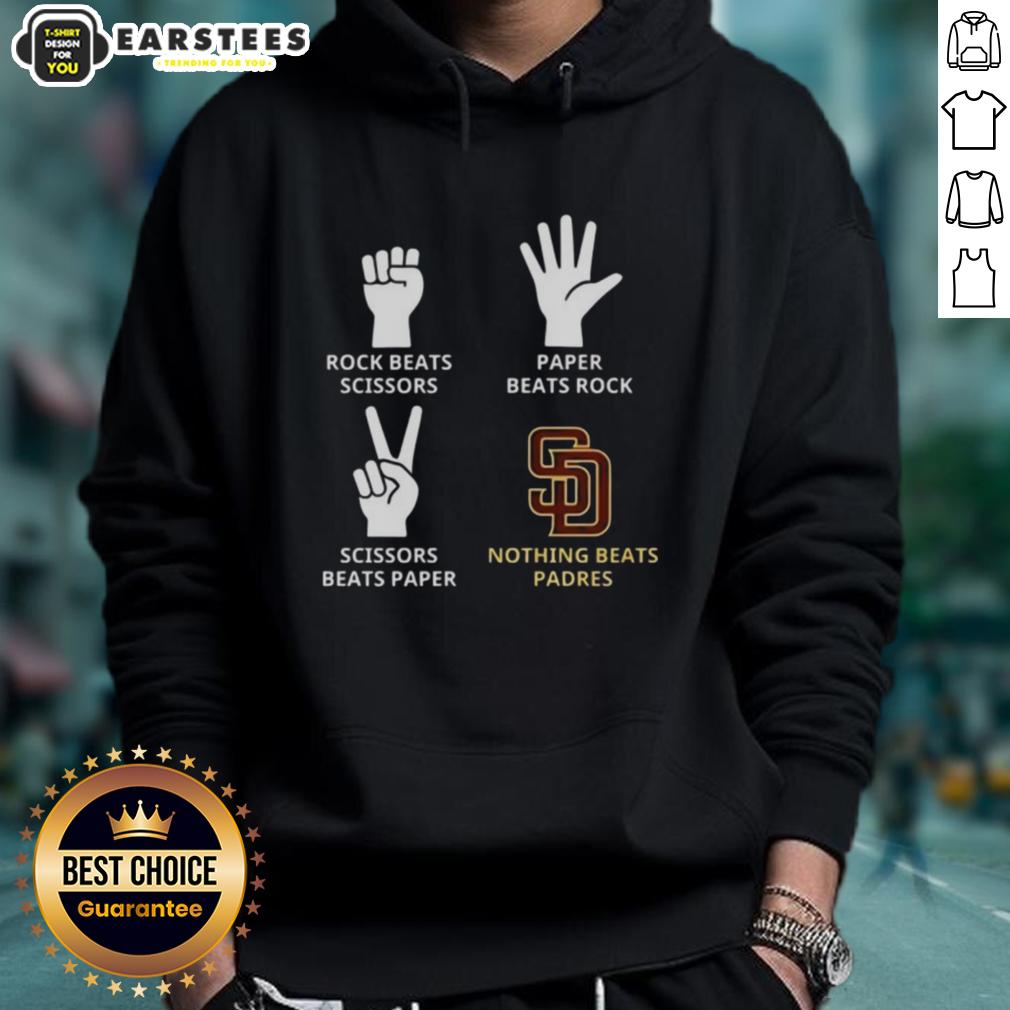 Nice San Diego Padres Nothing Beats Rock Beats Scissors Paper Beats Rock Scissors Beats Paper T-Shirt - Image 2
