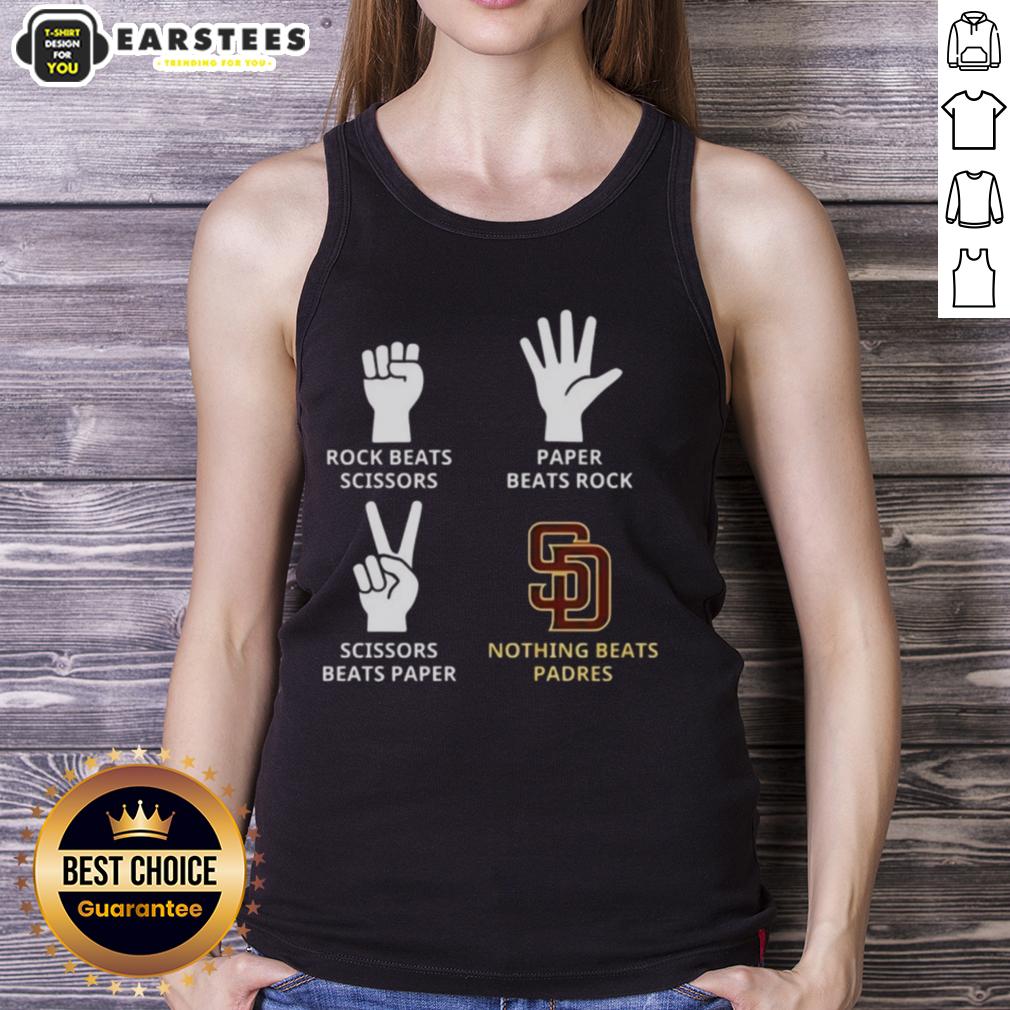 Nice San Diego Padres Nothing Beats Rock Beats Scissors Paper Beats Rock Scissors Beats Paper T-Shirt - Image 4