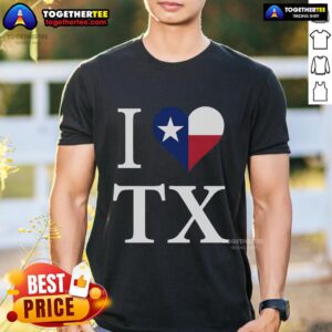 Top I Love Texas TX Flag T-Shirt