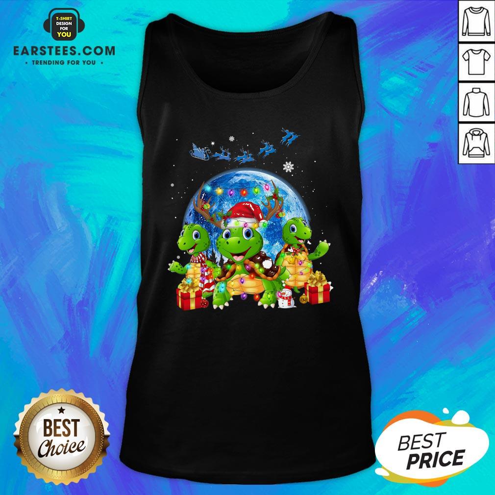 Original Turtles Reindeer Santa Merry Christmas Shirt - Image 4