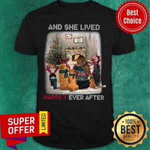 Funny And She Lived Happily Ever After Dog Christmas Shirt