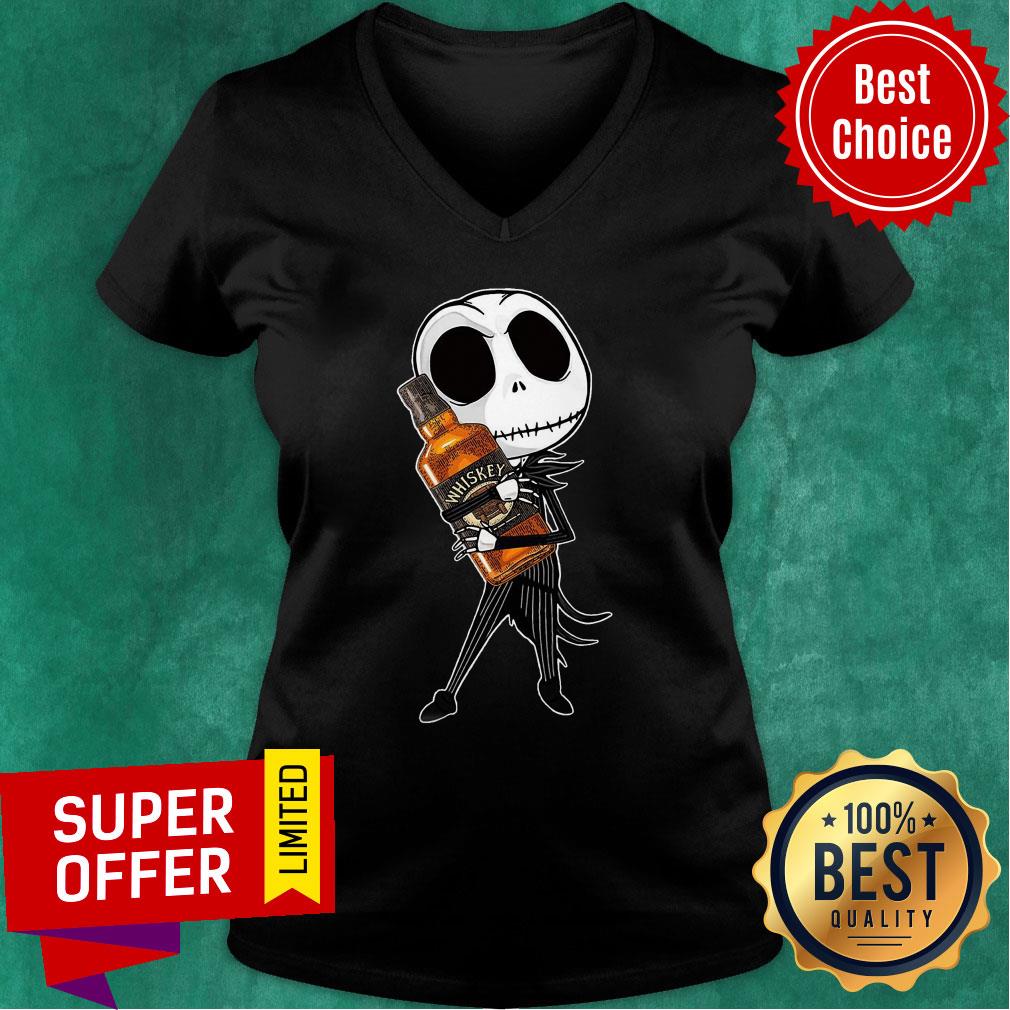 Funny Jack Skellington Hug Whiskey Shirt - Image 4