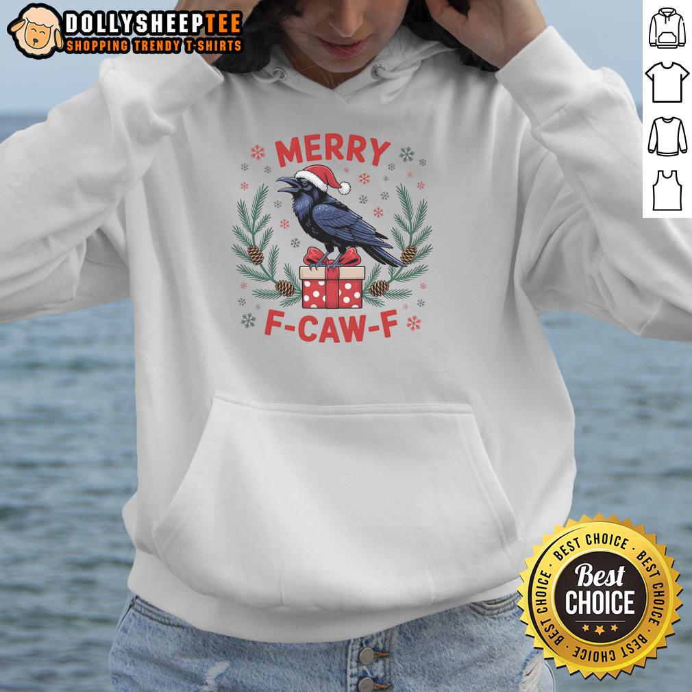 Awesome Christmas F-Caw-F Raven Xmas T-Shirt - Image 2