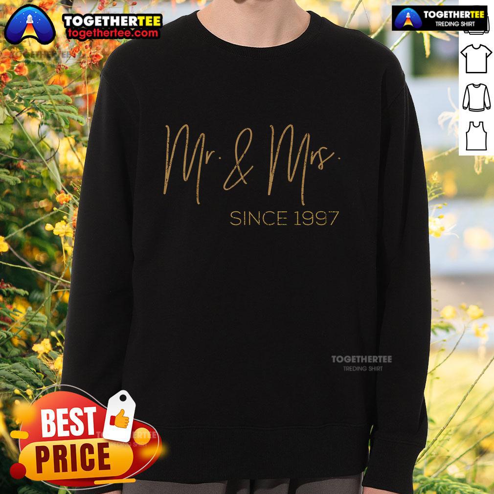 Top 21st Wedding Anniversary 1997 Ideas Couples T-Shirt - Image 5