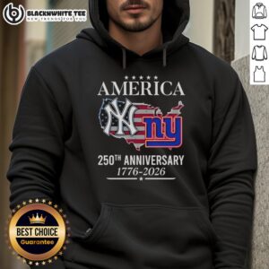 Alternative view of Original America New York Yankees And New York Giants 250th Anniversary 1776 2026 T-Shirt